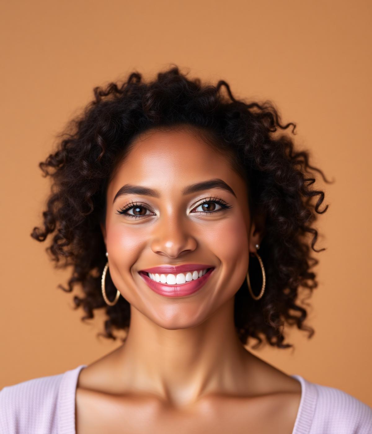 Client with radiant glowing skin